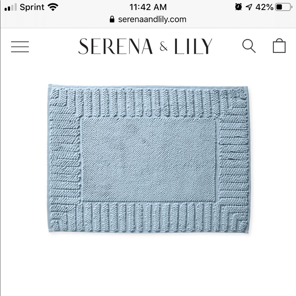 Serena & Lily Bath Rug 17 x 24